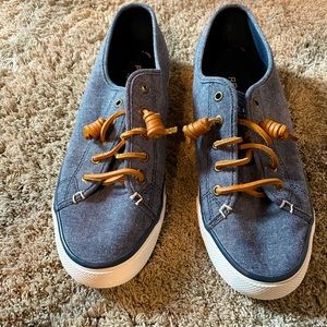 Womens Sperry top-sider sneaker navy blue, size 8
